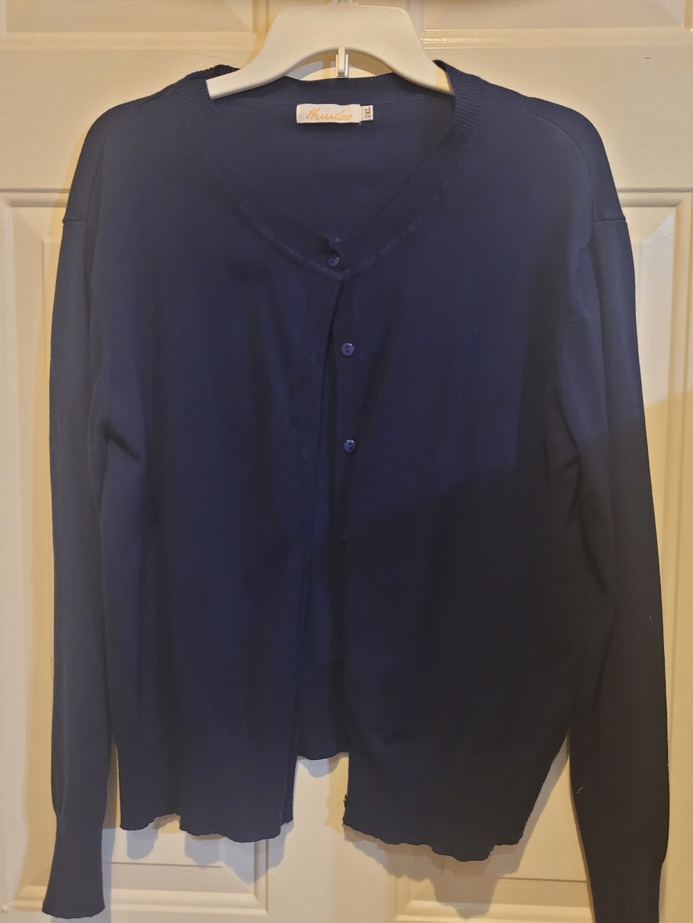 Source Unknown Navy V-Neck Button Cardigan
